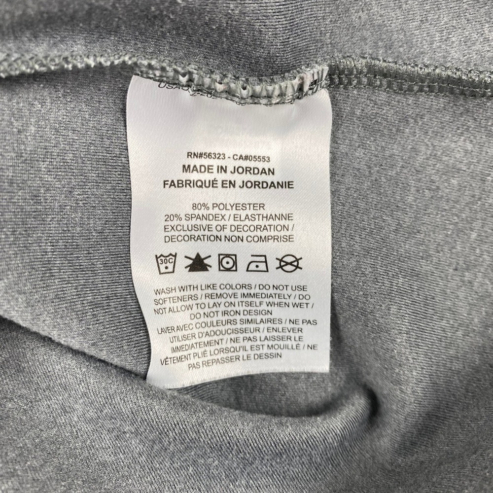 Nike Women Small Long Sleeve Top Gray Therma-FIT Crewneck Athletic Swoosh - Picture 5 of 7